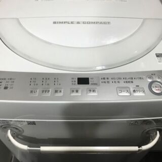 10月中売り切り☆美品】シャープ（SHARP）全自動洗濯機（ES-GE6B-W）