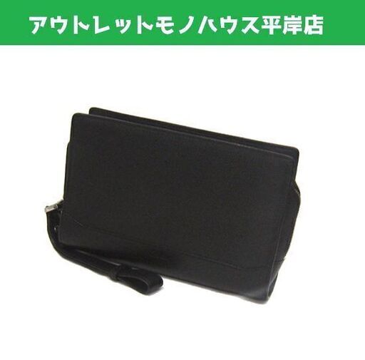 本物 カルティエ カボション セカンドバッグ レザー 黒 ブラック Cartier 札幌市 平岸