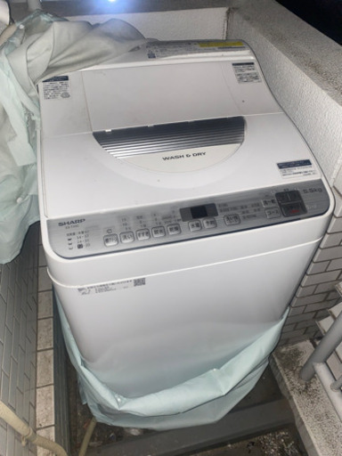 洗濯機 シャープ 使用1年 ES-TX5C-S　洗濯乾燥機　(洗濯5.5kg)　シルバー系