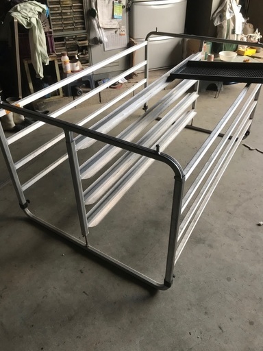 【お話中】農機具　水稲苗運搬用アルミス アルミ苗棚