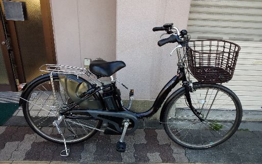 YAMAHA PAS Natura 26吋電動アシスト自転車 アルミ/12.8Ahバッテリー+充電器+キー2本/ブラック