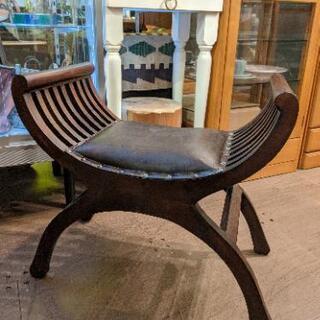 売約済み】② カルティニチェア ベンチ レザー 革 スツール オットマン