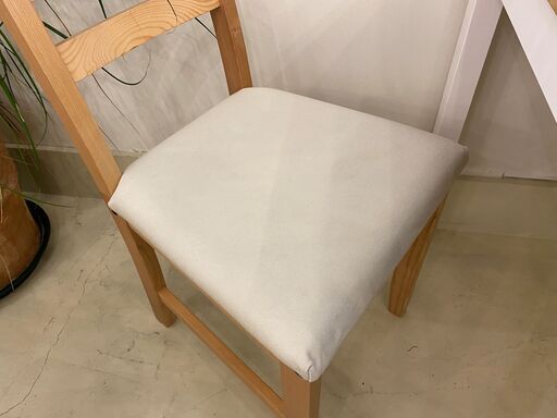 IKEA イケア ダイニングテーブルセット テーブル チェア 椅子 3点セット ナチュラル×白 中古品