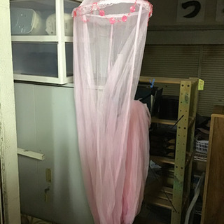 ピンク　蚊帳　子供ベッド