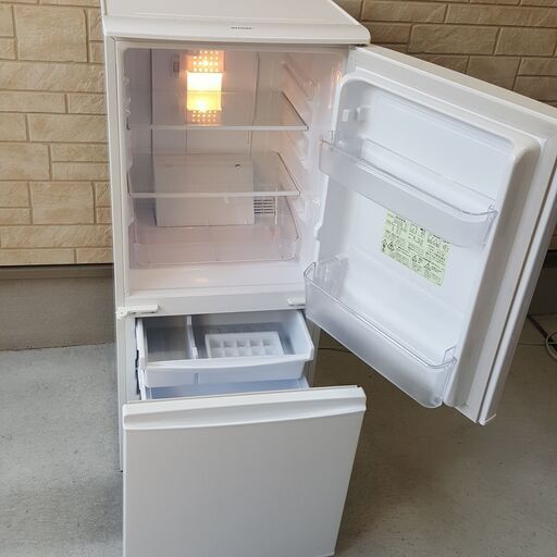 【極美品・保証付可】SHARP 2ドア　冷凍冷蔵庫　SJ-C14A-W　動作確認済、清掃・除菌済