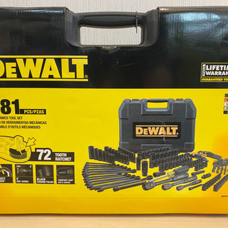 DEWALTメカニックセット181ピースブラッククローム仕上げ