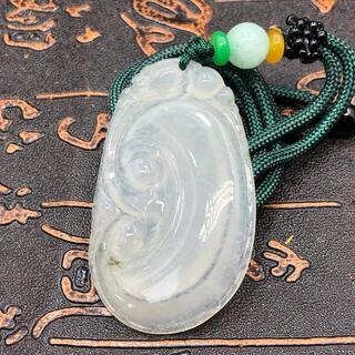 福袋 ネックレス 霊芝 本翡翠 氷ヒスイ 透明緑色 誕生日プレゼント