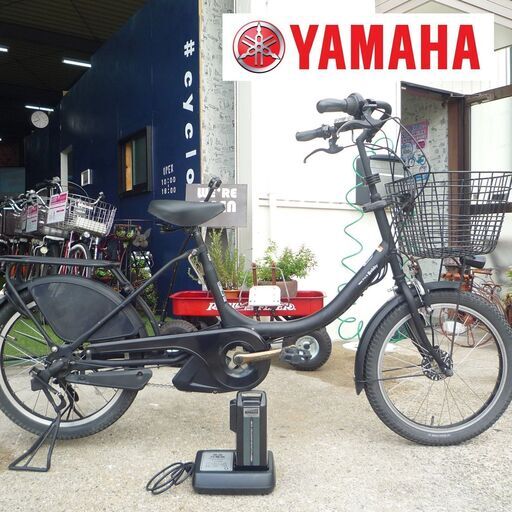 電動自転車 ヤマハ 20インチ 新基準 PAS BABBY 8.7Ah 充電器付 通勤 通学 2015年 人気のブラック 中古 YAMAHA パス バビー