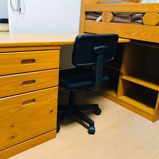 お譲り先決定】システムベッド 本棚 収納 デスク チェアー 付き フルセット