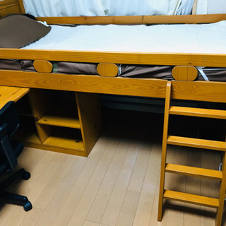 お譲り先決定】システムベッド 本棚 収納 デスク チェアー 付き フルセット