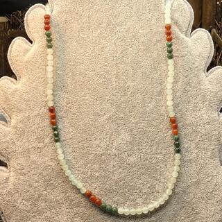 ネックレス 数珠 本翡翠 氷ヒスイ 氷 三色 誕生日プレゼント 天然石 本物保証