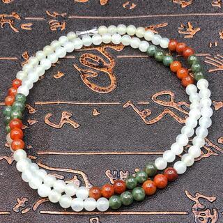 ネックレス 数珠 本翡翠 氷ヒスイ 氷 三色 誕生日プレゼント 天然石 本物保証