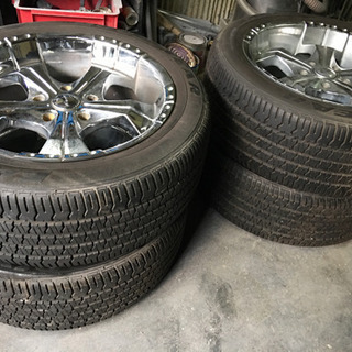 格安20インチ　アルミホイール4本　タイヤ付き　275/45/20  