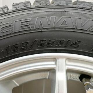 (決定)スタッドレスタイヤ　美品(2019年購入)　サイズ165/65/R14　GOODYEAR　ナット　ホイール付き　4本セット