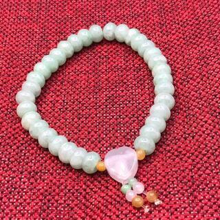 ブレスレット 本翡翠 氷ヒスイ 高級緑色 誕生日プレゼント 手作り 本物保証