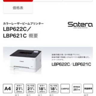 プリンター CanonレーザープリンターLBP621C 9月に誤って購入した為売却！