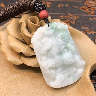 福袋 ネックレス 馬 本翡翠 氷ヒスイ 緑色 誕生日プレゼント 午年 縁起物 本物保証