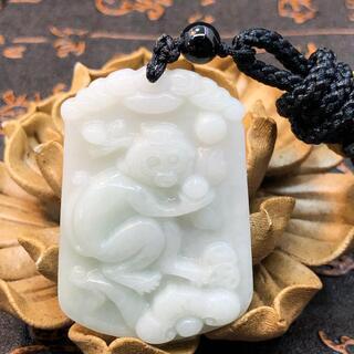 福袋 ネックレス 猿 本翡翠 ヒスイ 緑色 誕生日プレゼント 縁起物  