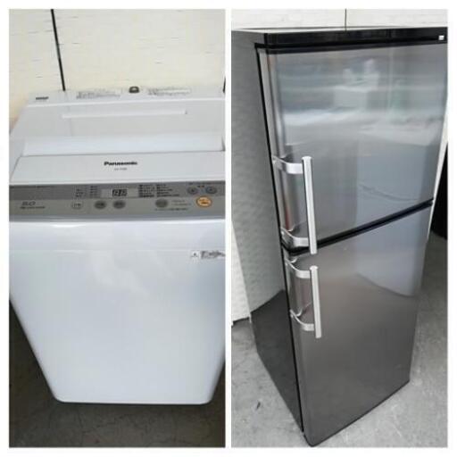 【送料・設置無料】国産セット⭐パナソニック洗濯機５kg＋アズマ冷蔵庫136L
