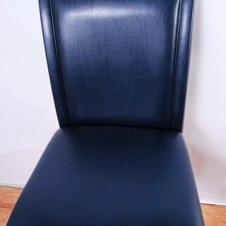 3658 カウンターチェア 8脚セット ナラ材 木製 ネイビー D40×W46.5×H115cm 座面高さ77cm 愛知県岡崎市 直接引取可