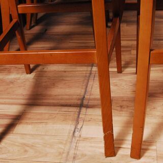 3658 カウンターチェア 8脚セット ナラ材 木製 ネイビー D40×W46.5×H115cm 座面高さ77cm 愛知県岡崎市 直接引取可