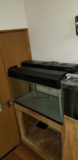 宮城仙台！900×450×450ガラス水槽セット！中古