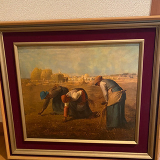 西洋絵画　ミレの「落穂拾い」 