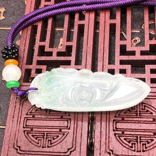 福袋 ネックレス 竹 本翡翠 氷ヒスイ ラベンダー色 誕生日プレゼント