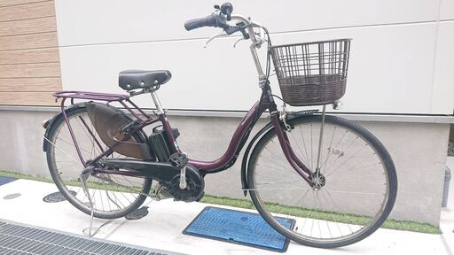 ！バッテリーほぼ新品！ヤマハ　パスナチュラ　8.7Ah　ダークパープル　26インチ　 電動自転車　電動アシスト自転車　10/23