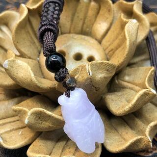 福袋 ネックレス 蝉 本翡翠 氷ヒスイ ラベンダー色 誕生日プレゼント