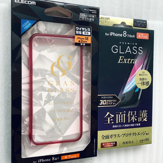 新品 iphone SE2 8 7リアル ガラス ケース クリア...