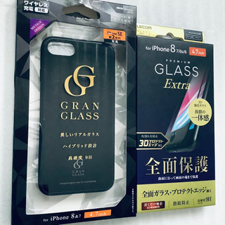 新品 iphone SE2 8 7 リアル ガラス ケース メタ...