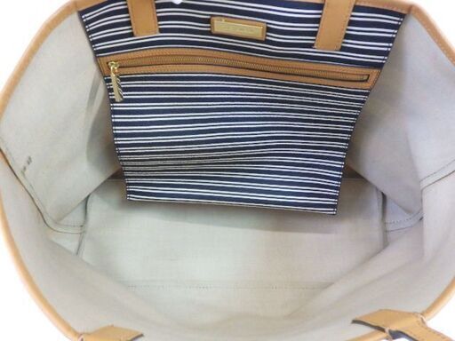 トリーバーチ◇TORY BURCH ブルー/ホワイト トートバッグ（18H-3）