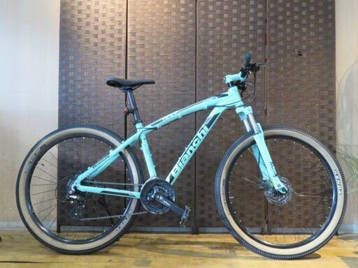 ■BIANCHI KUMA 27.3 ビアンキ クマ 17 43cm Mサイズ チェレステ 24速 27.5インチ アルミフレーム MTB マウンテンバイク 自転車 札幌発