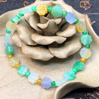 ブレスレット かわいい 本翡翠 氷ヒスイ 三色 誕生日プレゼント 本物保証2