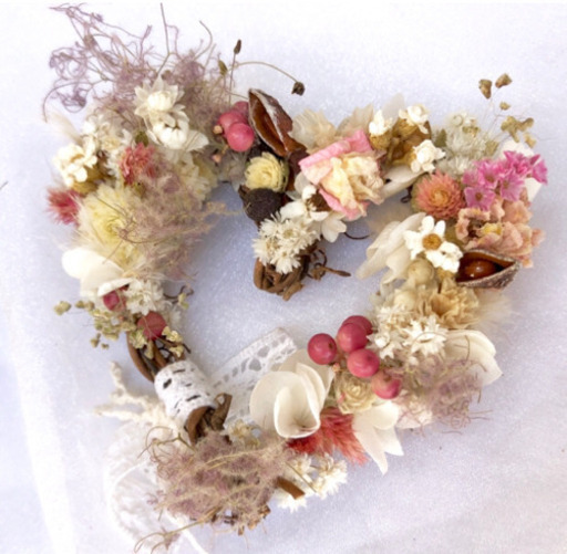 受注生産 ナチュラルハートリース お花の雑貨屋さん 松山の生活雑貨の中古あげます 譲ります ジモティーで不用品の処分