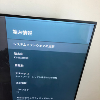 ソニーブラビアTV 55型　Android TV