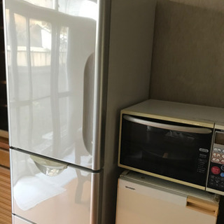 【ネット決済】日立冷蔵庫とシャープ電子レンジ