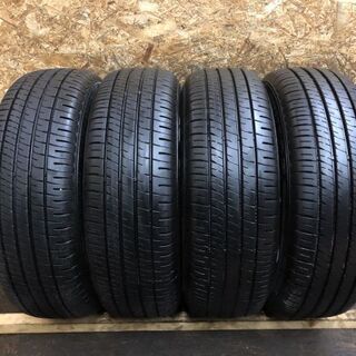 DUNLOP ENASAVE EC204 215/65R16 16インチ 夏タイヤ 4本 2019年製 バリ溝 アルファード ヴェルファイア等 (TG350) クレジットカード QR決済可能