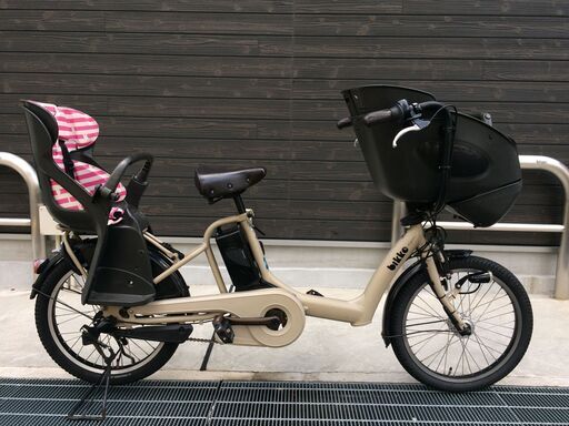 地域限定　ブリヂストン　ビッケポーラー　bikke POLAR　三人乗り　13,2AH　アイボリー　ギュットミニ　キッスミニ　神戸市　電動自転車