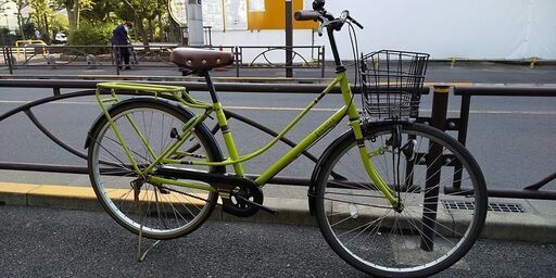★リサイクル/リユース自転車/8,300円・26インチ・タウンサイクル・グリーン