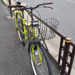 ★リサイクル/リユース自転車/8,300円・26インチ・タウンサイクル・グリーン