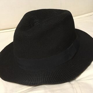 ハット🎩　帽子　黒　メッシュ👒　未使用保管品　メンズ　レディース...