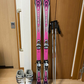 メンテ済 120cm 靴21cm ROSSIGNOL 子供用スキーセット 中古