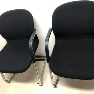 【ネット決済】wilkhahn 布張り 黒い椅子 2脚セット