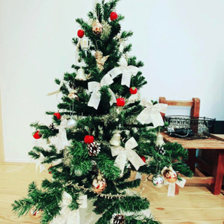【ネット決済】クリスマスツリー　120センチ　リボン　オーナメント付