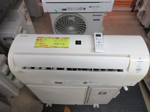 K01535　シャープ　中古エアコン　主に10畳用　冷2.8kw／暖3.6kw