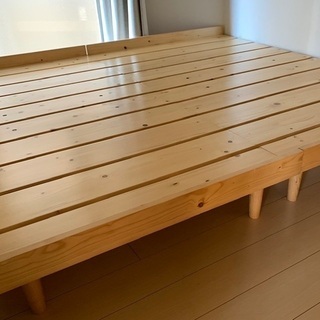 天然木すのこベッド(セミダブル: 1,200mmx2,050mm)