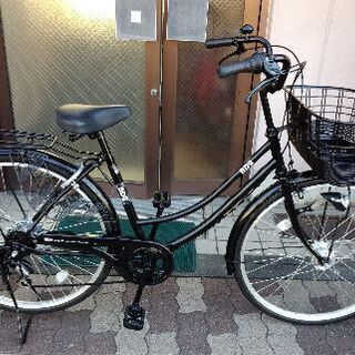 [BD2]26吋ファミリーサイクル 外装6段/LEDオート/ブラック