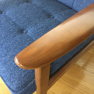 その他 カリモク60 kチェア 1シーター タープブルー ソファ 一人掛け美品